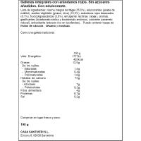 Galleta Digestive con arándanos SANTIVERI, paquete 190 g