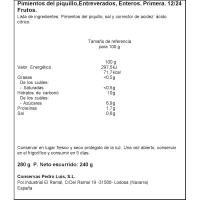 Pimiento de piquillo entreverado PEDRO LUIS, frasco 370 g