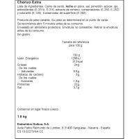 Chorizo extra dulce GOIKOA, al corte, compra mínima 100 g