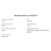 Vino Tinto Crianza R. del Duero PRUNO, botella 75 cl
