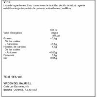 Vino Blanco Godello MARUXA, botella 75 cl