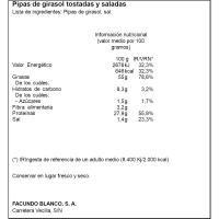 FACUNDO ur-gatzetako pipitak, poltsa 150 g
