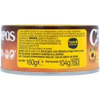 Atún claro en aceite de girasol CAMPOS, lata 160 g