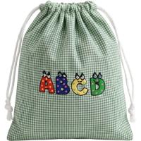 Bolsa colegial pequeña, cuadros pequeños, verde VISTO BUENO, 23x28 cm Bolsa colegial pequeña, cuadros pequeños, verde VISTO BUENO, 23x28 cm