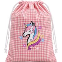 Bolsa colegial pequeña, cuadros grandes, rosa VISTO BUENO, 23x28 cm Bolsa colegial pequeña, cuadros grandes, rosa VISTO BUENO, 23x28 cm