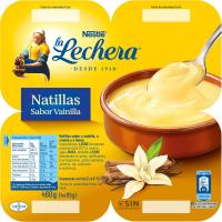 Natillas de vainilla LA LECHERA, pack 4x115 g