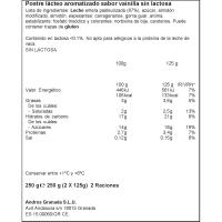 Natillas de vainilla sin lactosa DHUL, pack 2x125 g