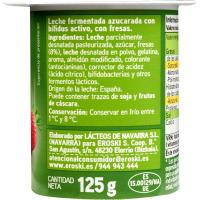 Bífidus con fresas EROSKI, pack 4x125 g
