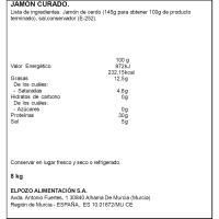 Jamón Reserva ELPOZO, pieza 7,5 kg