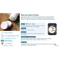 Queso Rulo de cabra fresco RCO EL PASTOR, cuña aprox. 135 g