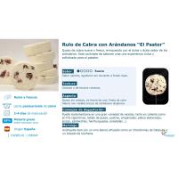 Rulo de cabra con arándanos RCO EL PASTOR, cuña aprox. 170 g