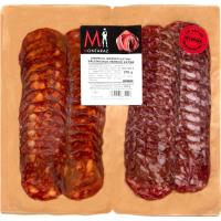 Chorizo-Salchichón ibérico MONTARAZ, pack 2x100 g
