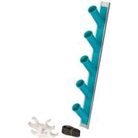 Colgador métalico para material de limpieza de piscina GRE, 12x105x60 cm