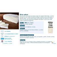 Queso Brie de cabra RCO, cuña aprox. 143 g