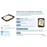 Queso fresco melocoton naranja recien cortado, cuña aprox. 147 g