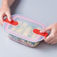 Recipiente rectangular rojo con tapa Cook&Heat PYREX, 0,4 litros