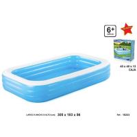 Piscina inflable familiar Deluxe 305x183x56cm edad rec:+6 años BESTWAY, 1 ud