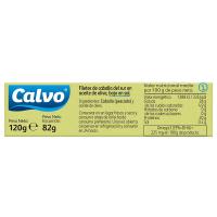 Caballa baja en sal en aceite de oliva CALVO, lata 120 g
