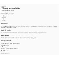 JOSENEA te beltz eta kanela infusioa, kutxa 20 g