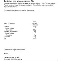 Tostadas ligeras de trigo sarraceno bio-n SANTIVERI, caja 100 g