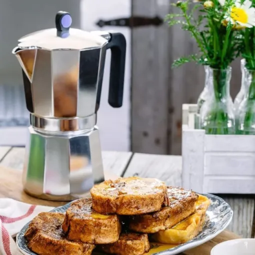 Cafetera Italiana de  aluminio forjado, para todo tipo de cocinas, Ø12 cm, Induction-Express MONIX, 12 tazas