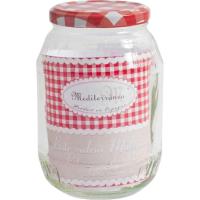 SOLER erabilera anitzeko beirazko potoa taparekin, 1000 ml