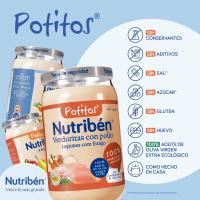 Potito de verduritas con lenguado NUTRIBEN, tarro 235 g