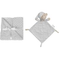 Manta burbuja de bebé con Dou dou, Gris, tacto aterciopelado INTERBABY, 80x110 cm Manta burbuja de bebé con Dou dou, Gris, tacto aterciopelado INTERBABY, 80x110 cm
