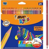 Lápices de colores surtidos Kids Evolution Stripes BIC, Pack 24 uds