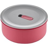 Fiambrera redonda roja Party de 600 ml, tapa gris CAPRICE, 1 ud