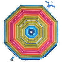 Sombrilla de aluminio 16 varillas, pincho, polyester Ø2m con protección UPF50, 1 ud