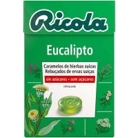 RICOLA eukalipto-gozokia, azukrerik gabe, kutxa 50 g