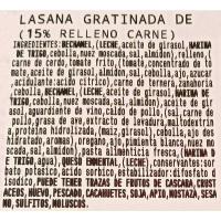 Lasaña de carne, al peso, compra mínima 370 g