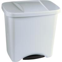 Cubo de basura separador de residuos, con pedal, 50 litros DENOX, 47,5X36X48 cm