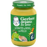 Potito de guisantes, patatas y pollo GERBER, tarro 190 g