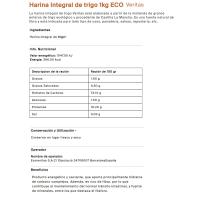 Harina integral de trigo eco VERITAS, paquete 1 kg
