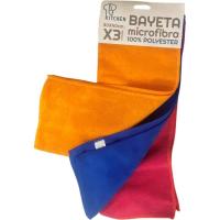 Bayeta de microfibra, 30x40 cm, colores ¿cual te llegará? KITCHEN, pack 3 uds