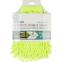 Guante de doble cara, microfibra, 15x21Cm, colores ¿Cuál te llegará? KITCHEN, 1 ud