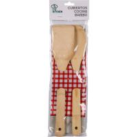 Cubiertos de bambú: cuchara y espátula KITCHEN, pack 2 uds