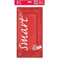Bandeja rectangular reutilizable roja,  19x37 cm, pack 2 uds