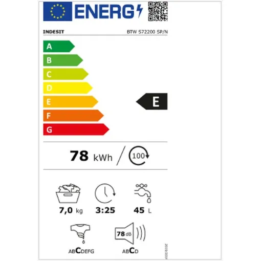 Lavadora 7 kg S72200 INDESIT