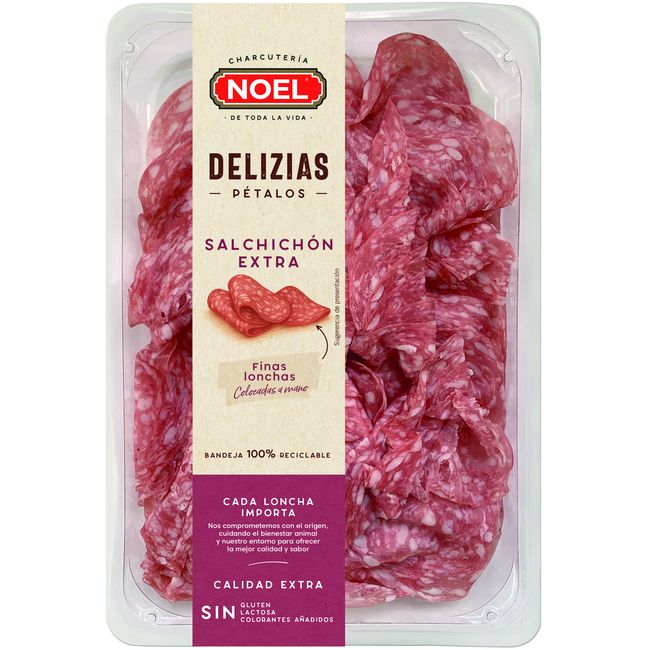 Pètals de salsitxó extra NOEL, safata 90 g Pètals de salsitxó extra NOEL, safata 90 g