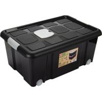 Caja de plástico negro de ruedas NEW BOX, capacidad 36 L HEGA, 25,7x59x40,5 cm Caja de plástico negro de ruedas NEW BOX, capacidad 36 L HEGA, 25,7x59x40,5 cm