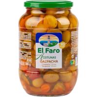 Aceituna gazpacha EL FARO, frasco 600 g Aceituna gazpacha EL FARO, frasco 600 g