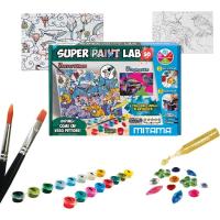 Set para pintar, contiene: pinceles, cuadro c/bastidor, colores y gemmas MITAMA