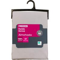 Funda de almohada Beige, 100% algodón, Apolo New EROSKI, talla 90 Funda de almohada Beige, 100% algodón, Apolo New EROSKI, talla 90