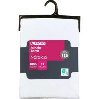 Funda Nórdica Blanca, 100% algodón, Apolo New EROSKI, talla 135 Funda Nórdica Blanca, 100% algodón, Apolo New EROSKI, talla 135