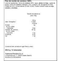 PANRICO % 100 zekalezko moldeko ogia, paketea 450 g