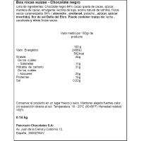 Rocas suizas de chocolate negro PANCRACIO, tableta 140 g