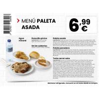 Menú individual EROSKI: paleta asada con patatas